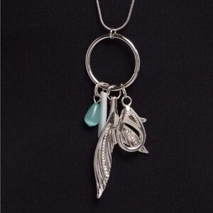 “Mermaid Madrigal” lanyard Elegant Silver Pendant Necklace